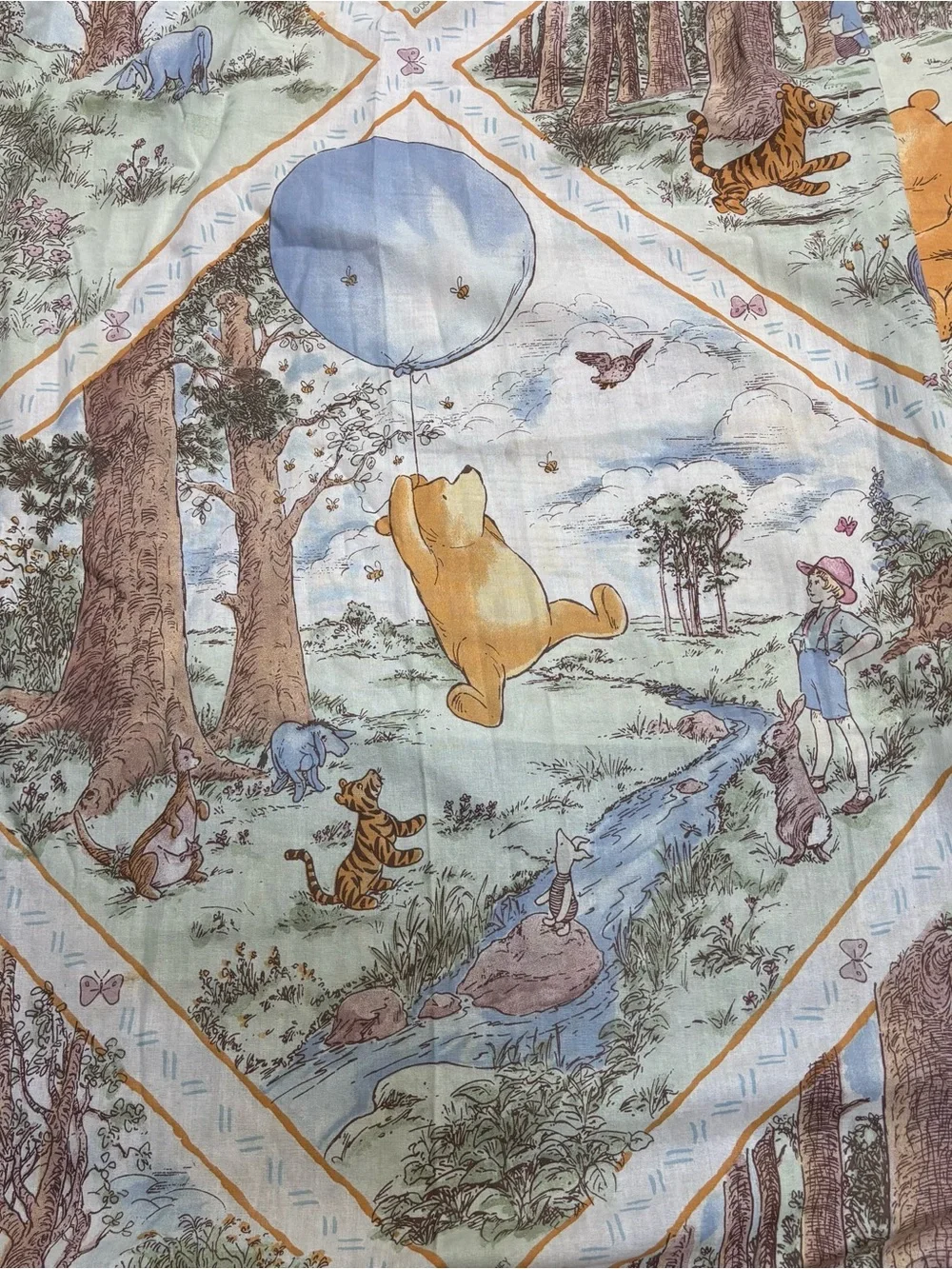 Disney Classic Winnie The Pooh and Friends Tigger Piglet Eeyore Shower Curtain